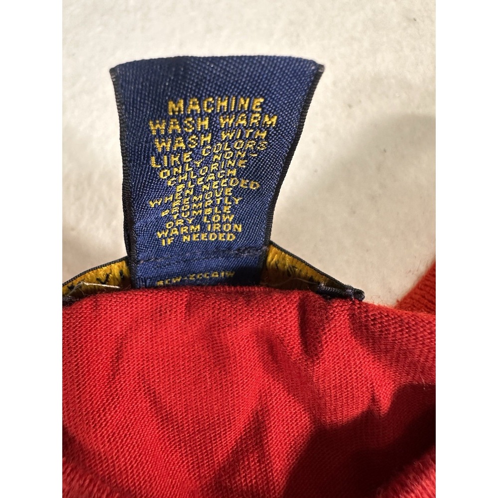 Polo Ralph Lauren Boys Red VNeck T-Shirt Youth Large 14 16 Short Sleeve Cotton - Picture 7 of 8